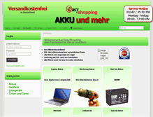 Tablet Screenshot of akku-und-mehr.de